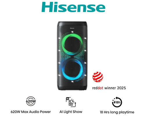 ALTAVOCES HISENSE PARTY THUNDER INALAMBRICOS 620W BLUETHOOT 5.4 LED-DI57 ALTAVOCES HISENSE PARTY THUNDER INALAMBRICOS 620W BLUETHOOT 5.4 LED